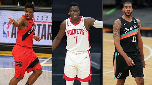 Kyle Lowry, Victor Oladipo and Lamarcus Aldridge